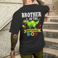 Brother Of The Birthday Boy T-Rex Rawr Dinosaur Men's T-shirt Back Print Gifts for Him
