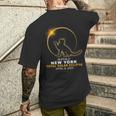 Buffalo New York Cat Total Solar Eclipse 2024 Men's T-shirt Back Print Gifts for Him