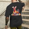 Bunny Ears Farm Animal Spring Men's T-shirt Back Print Gifts for Him