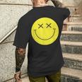 Camisa De Cara Sonriente Amarilla Con Ojos En X Y Cara Sonriente Camiseta Hombre Estampado Espalda Regalos para él