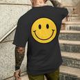Camisa Sonriente Amarilla De Los Años 70 Cara Sonriente Linda Y Feliz Paz Camiseta Hombre Estampado Espalda Regalos para él
