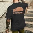 Capybara Sleepybara Sleep Capybara T-Shirt mit Rückendruck Geschenke für Ihn