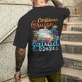 Caribbean Cruise Squad 2024 Family Matching Group Vacation Men's T-shirt Back Print Gifts for Him