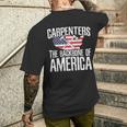 Carpenter Backbone Of America Flag Vintage Men's T-shirt Back Print Gifts for Him