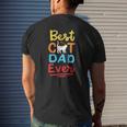 Cat Dad Daddy Father's Day Mens Back Print T-shirt Gifts for Him