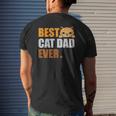 Cat Dad Fathers Day Kitty Daddy Papa Christmas Mens Back Print T-shirt Gifts for Him