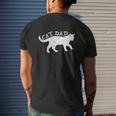 Cat Dad Mens Back Print T-shirt Gifts for Him