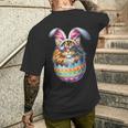 Cat Lover Easter Egg Happy Easter Bunny Ears Men's T-shirt Back Print Gifts for Him