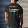 Ceasefire Now In Palestine Gaza Cease Fire Not In Our Name Men's T-shirt Back Print Gifts for Him