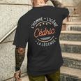 Cédric L'homme L'icône La Légende T-shirt imprimé au dos Cadeaux pour lui