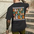 Chasing Babies And Jesus Men's T-shirt Back Print Gifts for Him