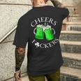 Cheers FCkers St Patrick's Day Lucky Men's T-shirt Back Print Gifts for Him