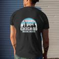 Chicago House Music Vintage Skyline Dj Mens Back Print T-shirt Gifts for Him