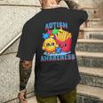 Chicken Nugget And French Fries Autism Awareness Men's T-shirt Back Print Gifts for Him