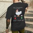 My Chickens Are Calling And I Must Go Men's T-shirt Back Print Gifts for Him
