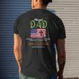 Christian Blessed Dad Cross Mens Back Print T-shirt Gifts for Him