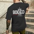 Christian Christ Jesus Rooted Men's T-shirt Back Print Gifts for Him