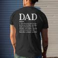 Christian Dad Definition Father's Day Dad Mens Back Print T-shirt Gifts for Him