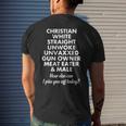 Christian White Straight Unwoke Unvaxxed Men's T-shirt Back Print Gifts for Him