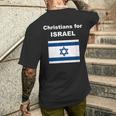 Christians For Israel Men's T-shirt Back Print Gifts for Him