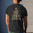 Christmas Cute Cat Paws Xmas Tree Cat Meowy Owner Mens Back Print T-shirt Gifts for Him