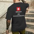 Chuchichäschtli Swiss Swiss German Black T-Shirt mit Rückendruck Geschenke für Ihn