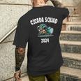 Cicada Squad 2024 Periodical Cicada Lover Men's T-shirt Back Print Gifts for Him