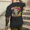 Cinco De Mayo Chihuahua Dog Mexican Sugar Skull Sombrero Men's T-shirt Back Print Gifts for Him
