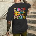 Cinco De Mayo Mexican Taco Guitar Fiesta Cinco De Mayo Men's T-shirt Back Print Gifts for Him
