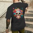 Cinco De Mayo Sugar Skull Day Of The Dead Mexican Fiesta Men's T-shirt Back Print Gifts for Him