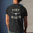 City Texas Vintage Fort Worth Travel Souvenir Mens Back Print T-shirt Gifts for Him