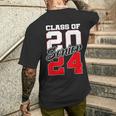 Class Of 2024 Senior 24 High School Graduation Men's T-shirt Back Print Gifts for Him