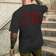 Class Of 2028 Maroon Letterman Style Class Of 28 Swag 1 Men's T-shirt Back Print Gifts for Him