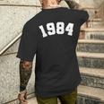 Classic 1984 Varsity Vintage College Style 40Th Birthday Men's T-shirt Back Print Gifts for Him