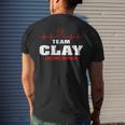 Clay Surname Family Last Name Team Clay Lifetime Member Men's T-shirt Back Print Gifts for Him