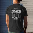 Coach Dad Soccer Daddy Papa Fathers Day Mens Back Print T-shirt Gifts for Him