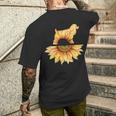 Cocker Spaniel Sunflower Men's T-shirt Back Print Gifts for Him