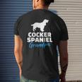 Cocker Spaniel Grandpa Grandfather Mens Back Print T-shirt Gifts for Him