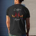 Coffee Yoga Repeat Workout Fitness Mens Back Print T-shirt Gifts for Him