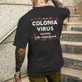 Colonia Virus Carnival Costume Cologne Cologne Confetti Fancy Dress T-Shirt mit Rückendruck Geschenke für Ihn