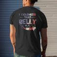 I Colonized That Belly 4Th Of July Pregnancy Dad Matching Mens Back Print T-shirt Gifts for Him