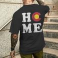 Colorado Home Flag State Vintage Fade Men's T-shirt Back Print Gifts for Him