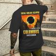 Columbus Indiana 2024 Total Solar Eclipse Men's T-shirt Back Print Gifts for Him