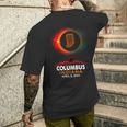 Columbus Indiana Total Solar Eclipse 2024 Men's T-shirt Back Print Gifts for Him