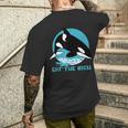 Comer La Rica Ballena Orca Meme Camiseta Hombre Estampado Espalda Regalos para él