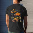 Construction Vehicle Halloween Crane Truck Pumpkin Boys Graphic Printed Casual Daily Basic Mens Back Print T-shirt Gifts for Him