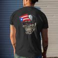 Cool Puerto Rican Skull With Cap And Puerto Rico Flag Mens Back Print T-shirt Gifts for Him