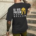 Cooles Si Vis Pacem Para Bellum I Latin Slogan T-Shirt mit Rückendruck Geschenke für Ihn