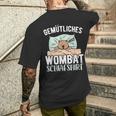 Cosy Wombat Sleep Wombat T-Shirt mit Rückendruck Geschenke für Ihn