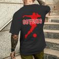 Cottbus Kickenerein Fussball Fan Heimat Brandenburg Rot T-Shirt mit Rückendruck Geschenke für Ihn